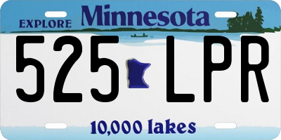 MN license plate 525LPR