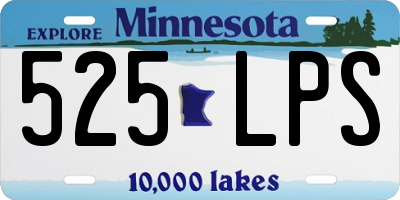 MN license plate 525LPS