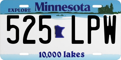 MN license plate 525LPW