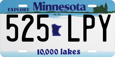 MN license plate 525LPY