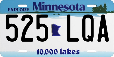MN license plate 525LQA