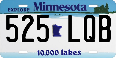 MN license plate 525LQB