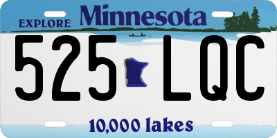 MN license plate 525LQC