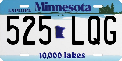 MN license plate 525LQG