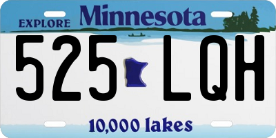 MN license plate 525LQH