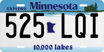MN license plate 525LQI
