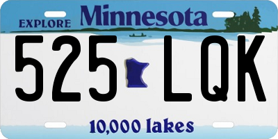 MN license plate 525LQK