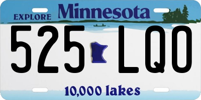 MN license plate 525LQO