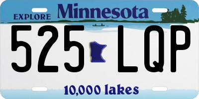 MN license plate 525LQP