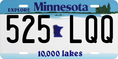MN license plate 525LQQ