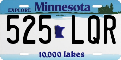 MN license plate 525LQR