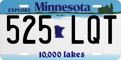 MN license plate 525LQT