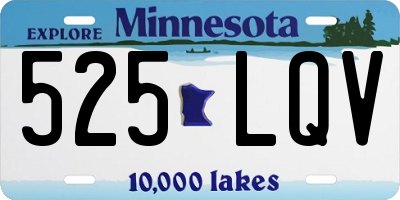MN license plate 525LQV