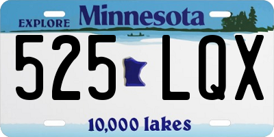 MN license plate 525LQX
