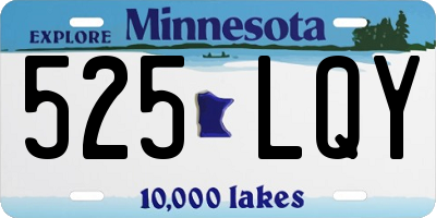 MN license plate 525LQY