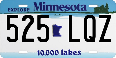 MN license plate 525LQZ