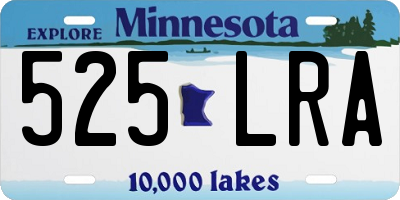 MN license plate 525LRA