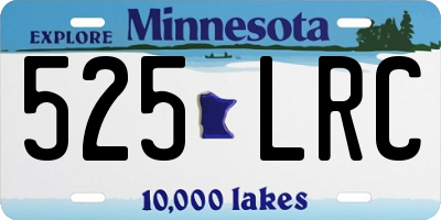 MN license plate 525LRC