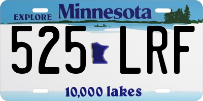 MN license plate 525LRF