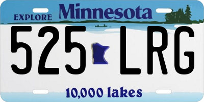 MN license plate 525LRG