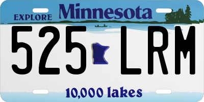 MN license plate 525LRM