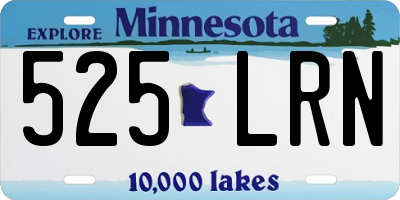 MN license plate 525LRN