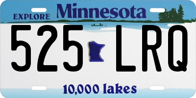 MN license plate 525LRQ