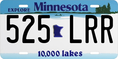MN license plate 525LRR