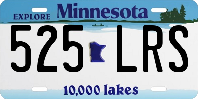 MN license plate 525LRS