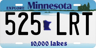 MN license plate 525LRT