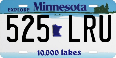 MN license plate 525LRU