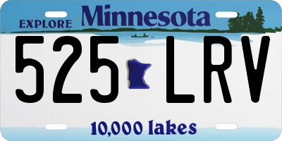 MN license plate 525LRV