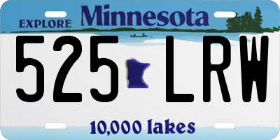 MN license plate 525LRW