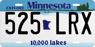 MN license plate 525LRX