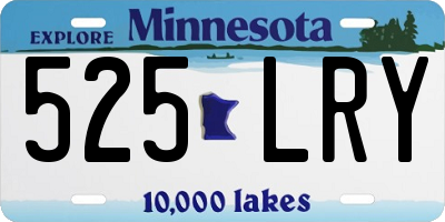 MN license plate 525LRY