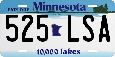 MN license plate 525LSA