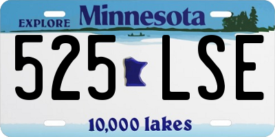 MN license plate 525LSE