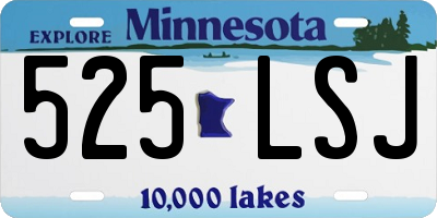 MN license plate 525LSJ