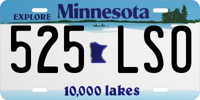 MN license plate 525LSO