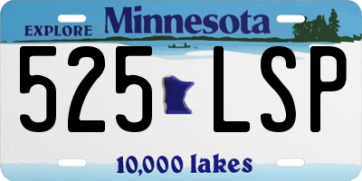 MN license plate 525LSP