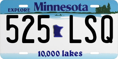 MN license plate 525LSQ