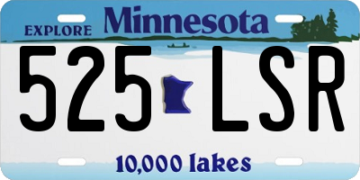 MN license plate 525LSR