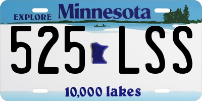 MN license plate 525LSS