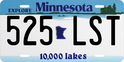MN license plate 525LST