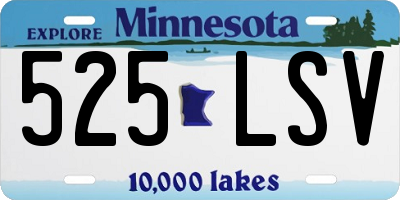 MN license plate 525LSV