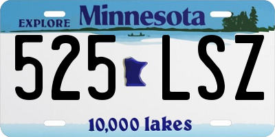 MN license plate 525LSZ
