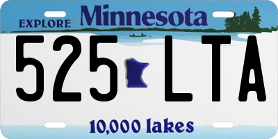 MN license plate 525LTA
