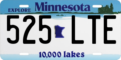 MN license plate 525LTE