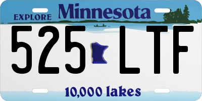 MN license plate 525LTF