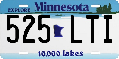 MN license plate 525LTI